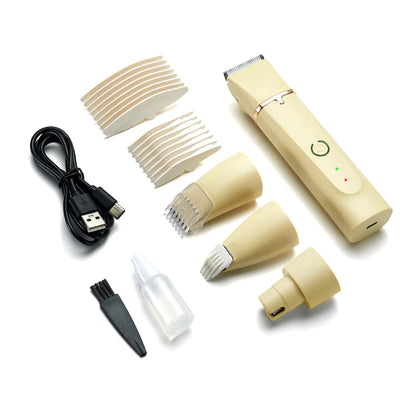 Professional 4-In-1 Electric Pet Grooming Tool Set Dog Hair Clippers USB Rechargeable Pets Haircut Trimmer Shaver Cats Supplies